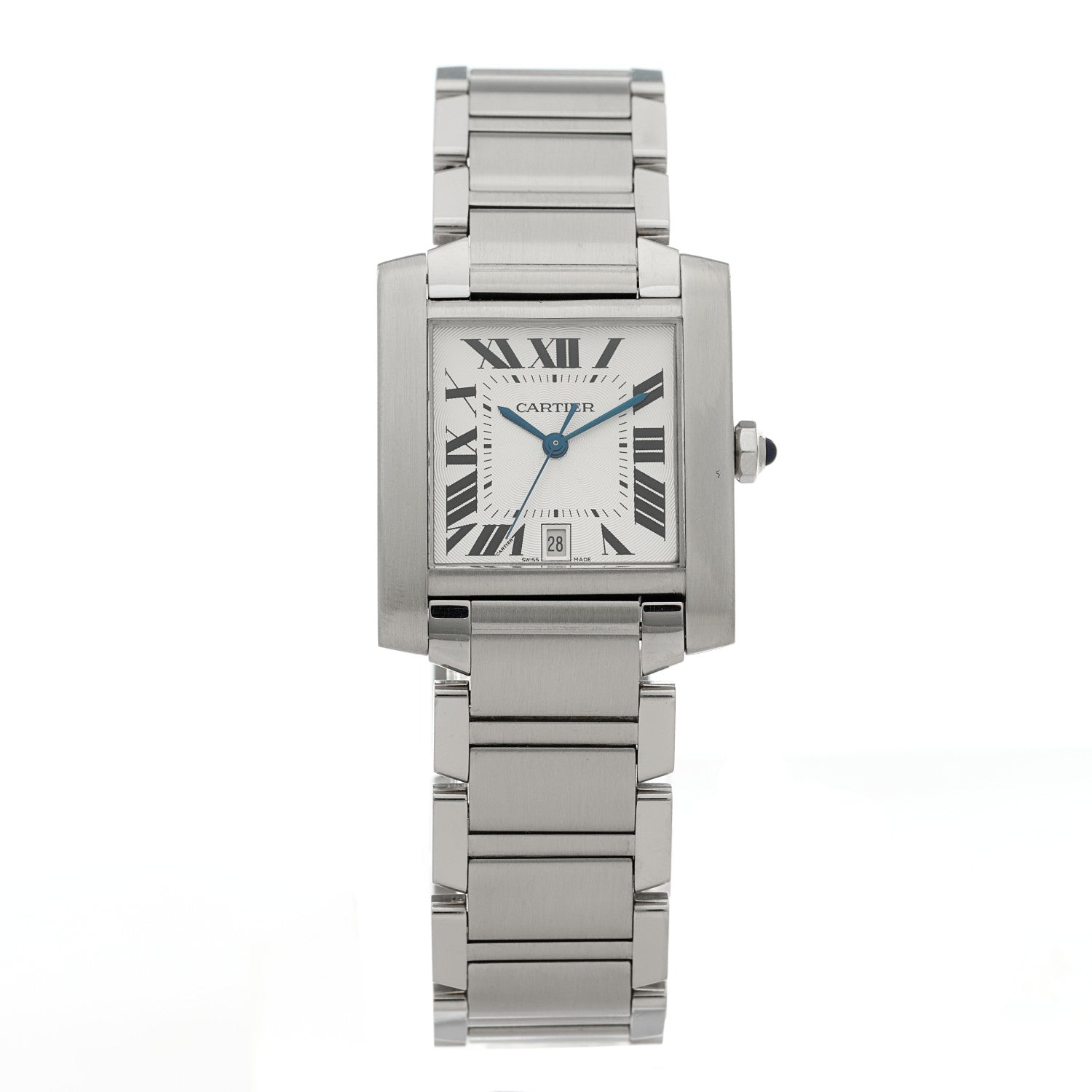 Cartier Stainless Steel 28mm Tank Francaise Automatic Watch 1 of 5