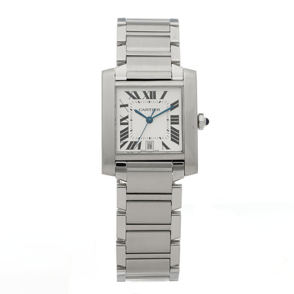 Cartier Stainless Steel 28mm Tank Francaise Automatic Watch 1 of 5