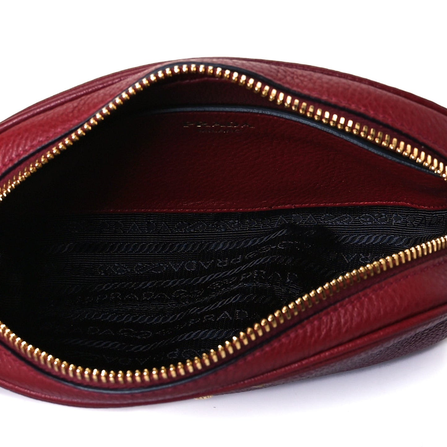 Vitello Daino Logo Belt Bag Rubino