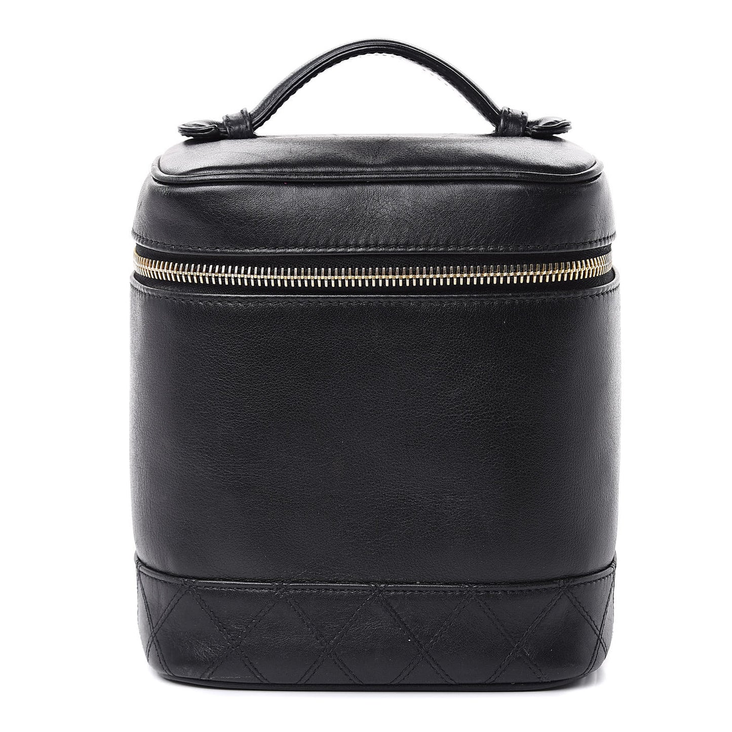 Lambskin Vanity Cosmetic Case Black