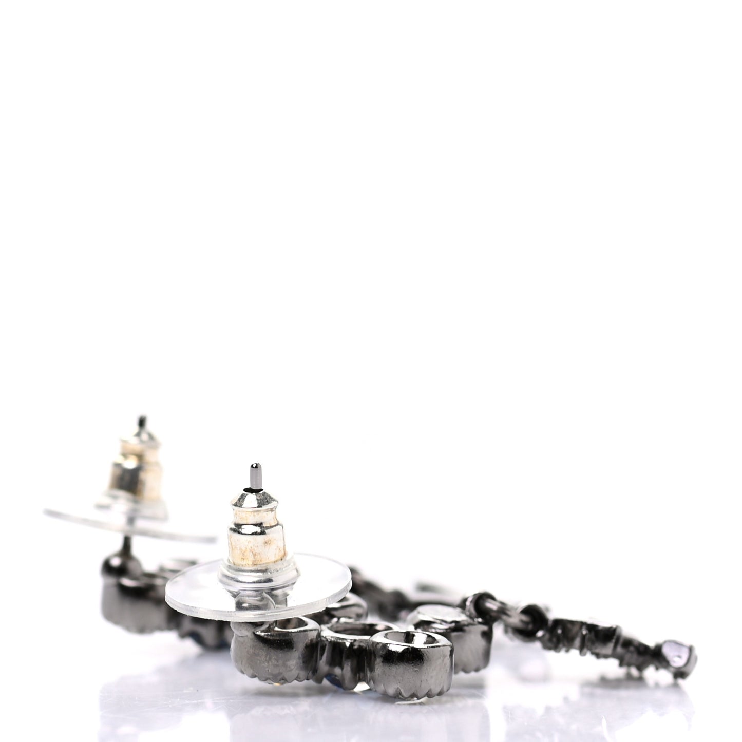 Ruthenium Crystal CC Drop Earrings