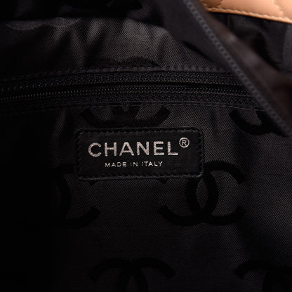 Chanel Calfskin Quilted Large Cambon Tote Beige Black 6 of 12