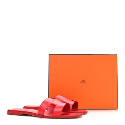 Hermes Calfskin Oran Sandals 41 Rouge Bali 11 of 11