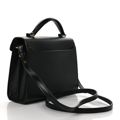 Saint Laurent Grain de Poudre Mini Classic Monogram Cassandra Top Handle Black 3 of 8