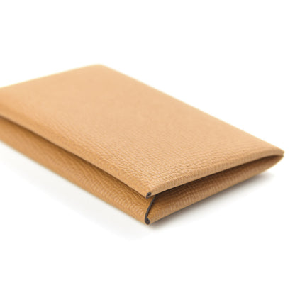 Hermes Epsom Calvi Card Case Sesame 7 of 10