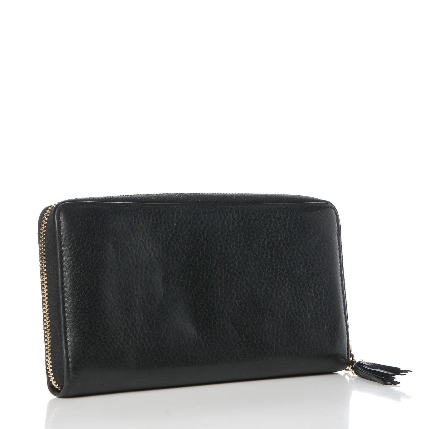 Calfskin Soho Zip Around Wallet Black