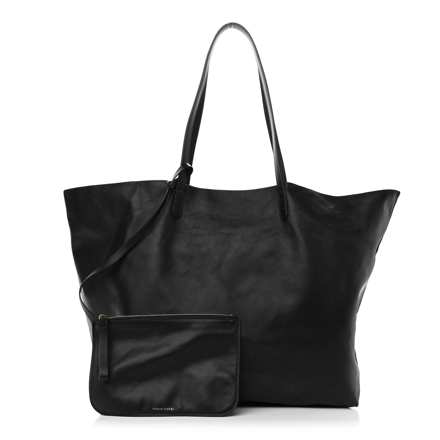 Mansur Gavriel Lambskin Oversized Tote Black 1 of 10