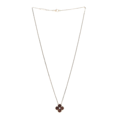 Van Cleef & Arpels 18K Rose Gold Diamond Bulls Eye Vintage Alhambra Pendant Necklace 2 of 7