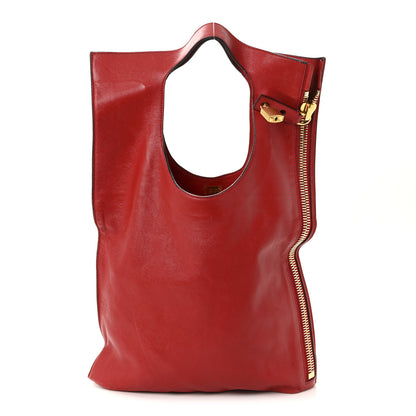 Tom Ford Ramskin Large Alix Padlock Zip Shoulder Bag Flame Red 1 of 10