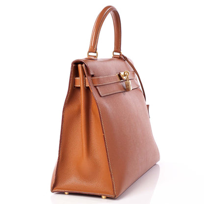 Hermes Courchevel Kelly 35 Gold 3 of 10