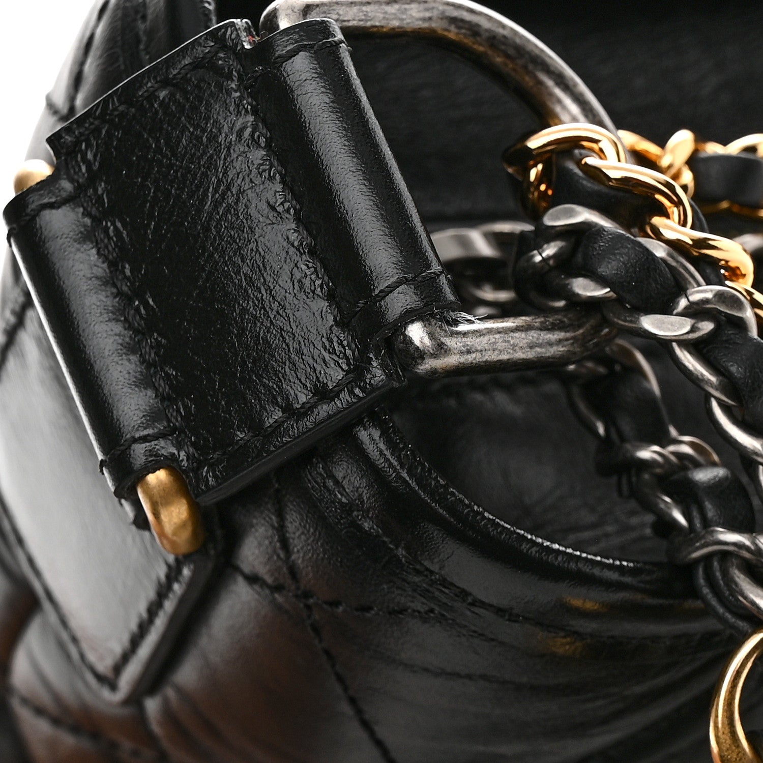 Chanel Aged Calfskin Quilted Medium Gabrielle Hobo Black 12 of 12