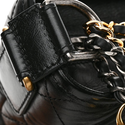 Chanel Aged Calfskin Quilted Medium Gabrielle Hobo Black 12 of 12