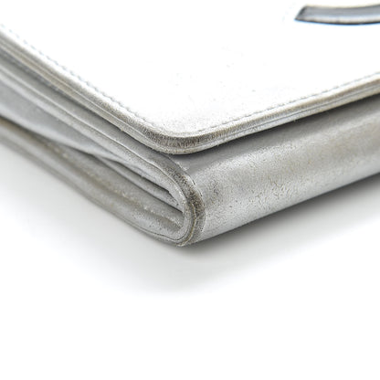 Chanel Lambskin Large CC Flap Wallet Silver 11 of 22