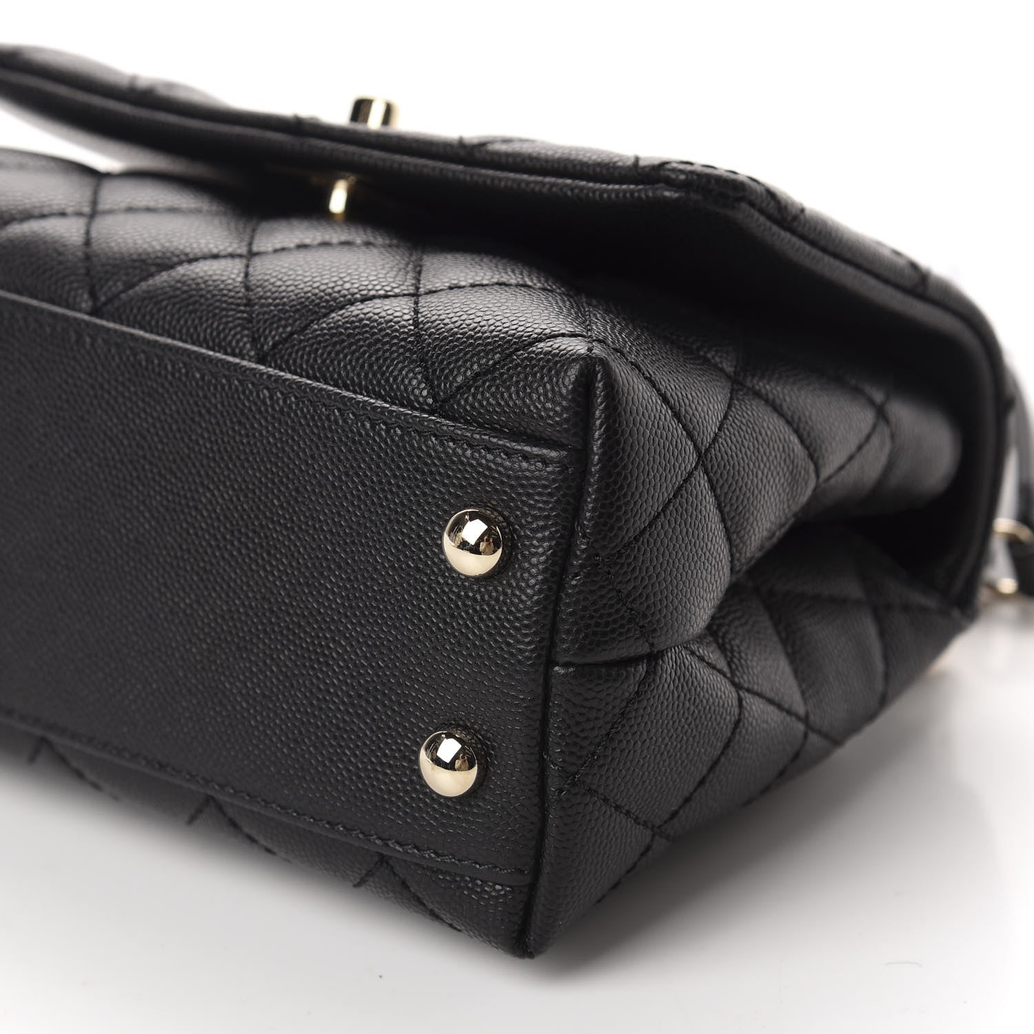 Chanel Caviar Quilted Extra Mini Coco Handle Flap Black 7 of 10