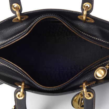 Christian Dior Grained Calfskin Large Lady Dior Black 8 of 12
