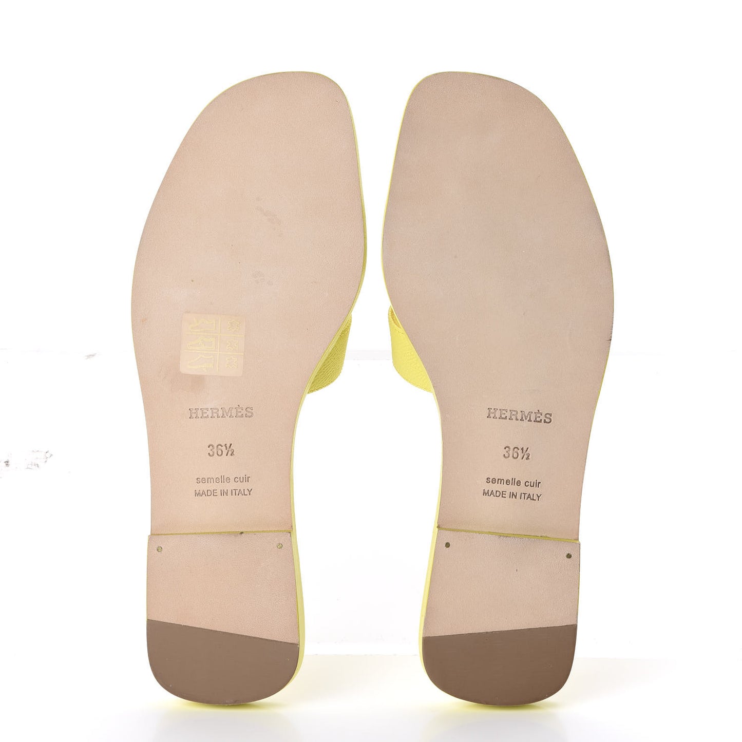 Epsom Oran Sandals 36.5 Jaune Pollen