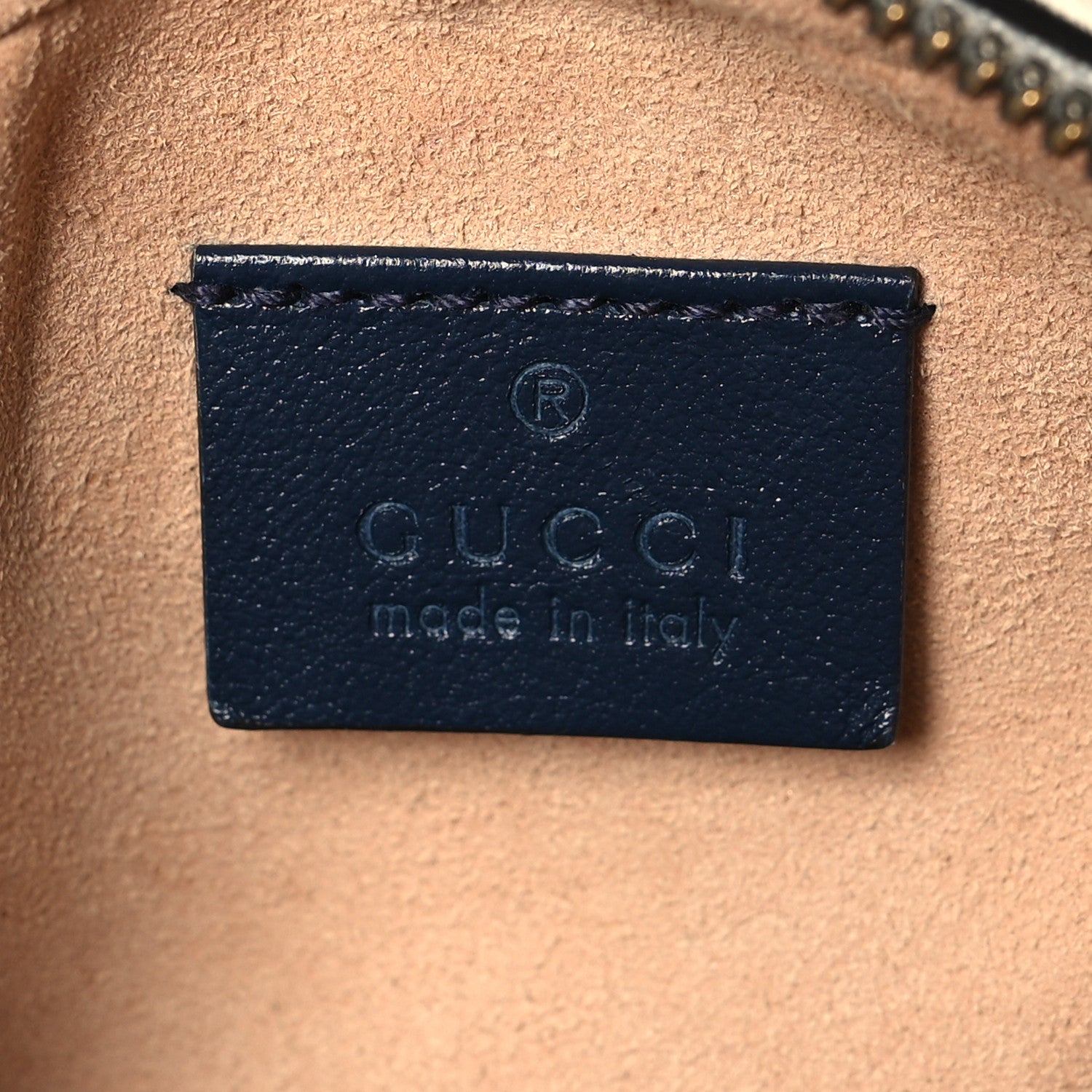 Gucci Azalea Calfskin Matelasse Diagonal Mini Torchon GG Marmont Round Shoulder Bag Mystic White Blue Agata 6 of 11