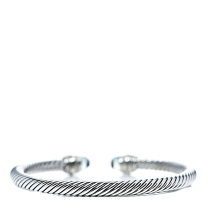 David Yurman Sterling Silver 14K Yellow Gold Prasiolite 5mm Cable Classics Bracelet 2 of 4