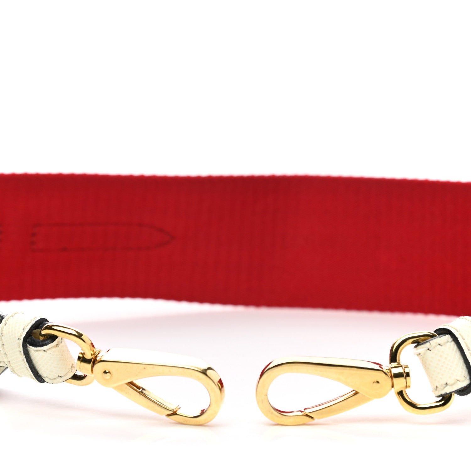 Prada Saffiano Striped Fabric Nastro Righe Shoulder Strap Fuoco 5 of 6
