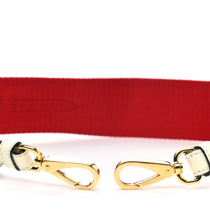 Prada Saffiano Striped Fabric Nastro Righe Shoulder Strap Fuoco 5 of 6