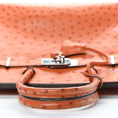 Hermes Ostrich Birkin 30 Orange 10 of 41