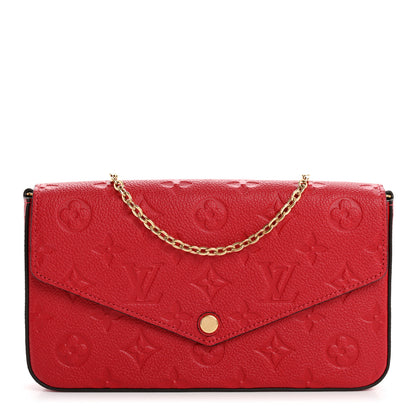Louis Vuitton Empreinte Pochette Felicie Chain Wallet Scarlet 1 of 9