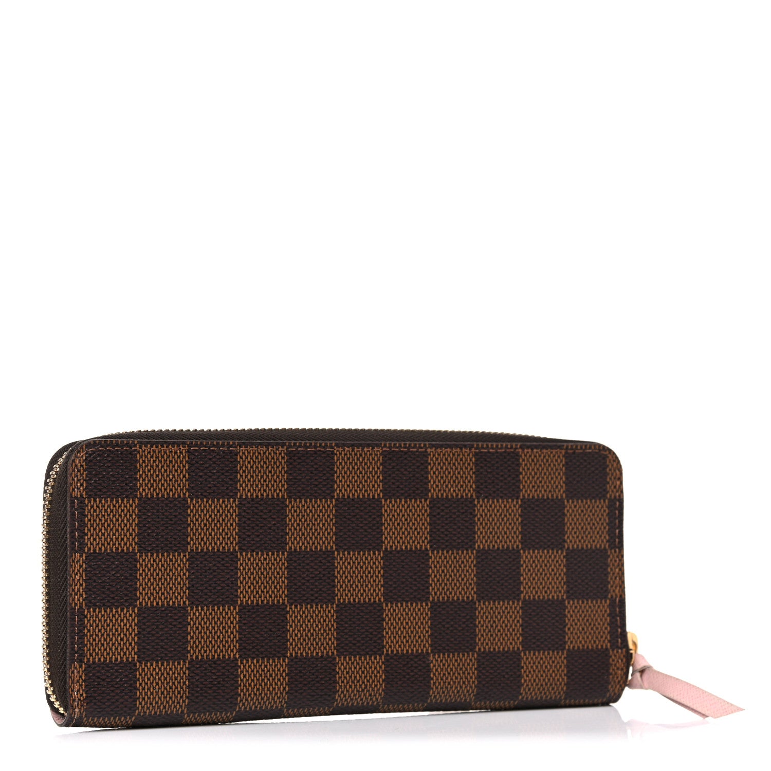 Louis Vuitton Damier Ebene Clemence Wallet Rose Ballerine 3 of 9