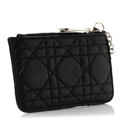 Christian Dior Lambskin Cannage Lady Dior Key Pouch Black 3 of 8