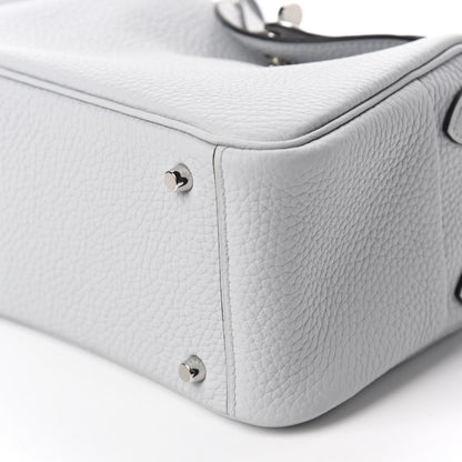 Hermes Taurillon Clemence Mini Lindy 20 Bleu Pale 7 of 11