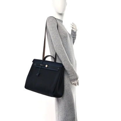 Hermes Military Toile Vache Hunter Herbag Zip 39 MM Black Deep Blue Indigo Ebene 2 of 11