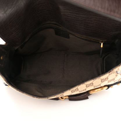 Gucci Monogram Horsebit Chain Flap Shoulder Bag Brown 5 of 13