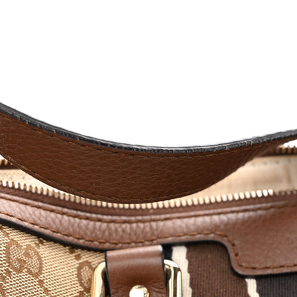 Gucci Monogram Web Medium Boston Dark Brown 17 of 19
