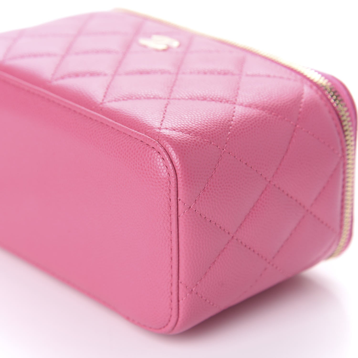 Chanel Caviar Quilted Small Vanity Case With Chain Pink 7 of 11