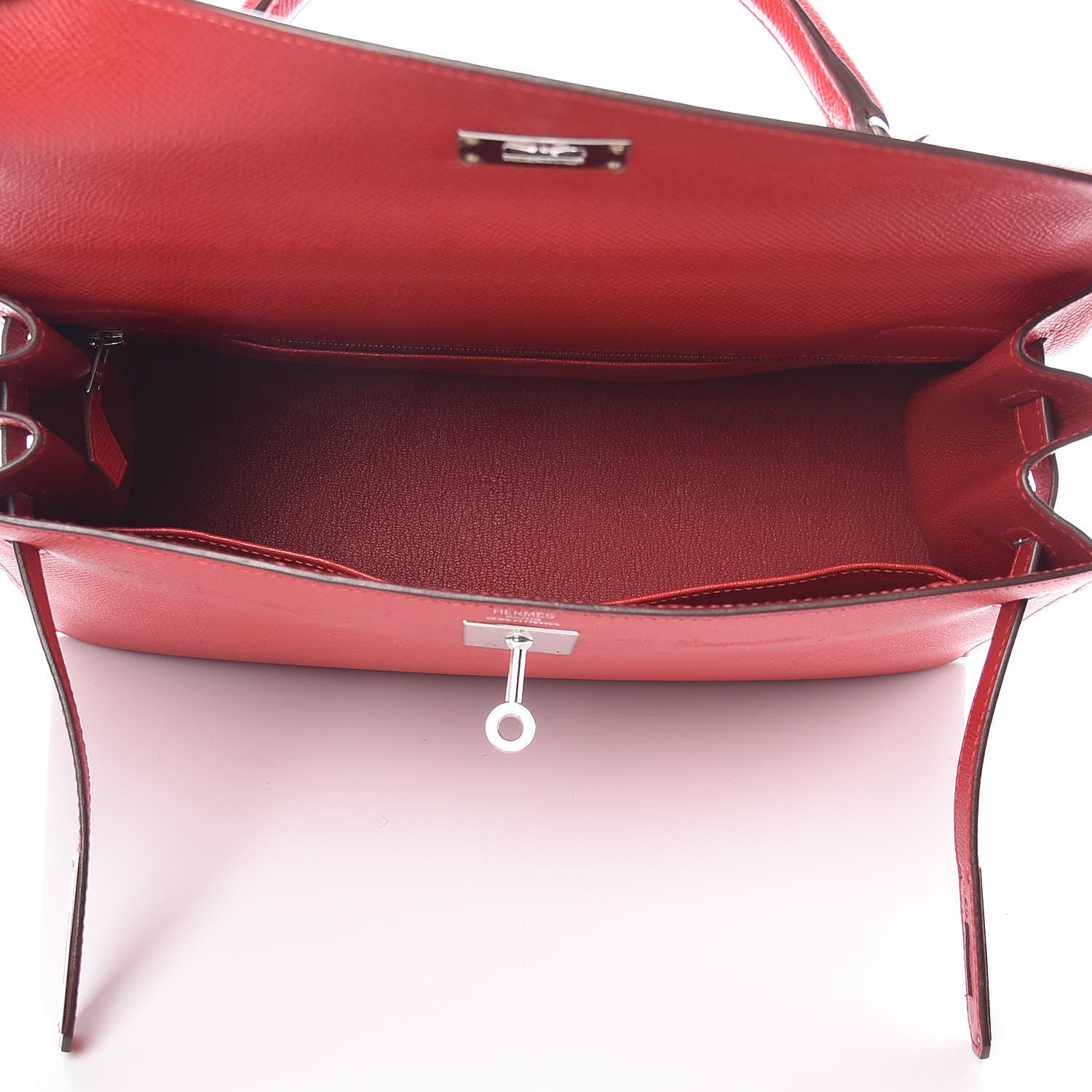 Hermes Epsom Kelly Sellier 32 Rouge Casaque 15 of 38