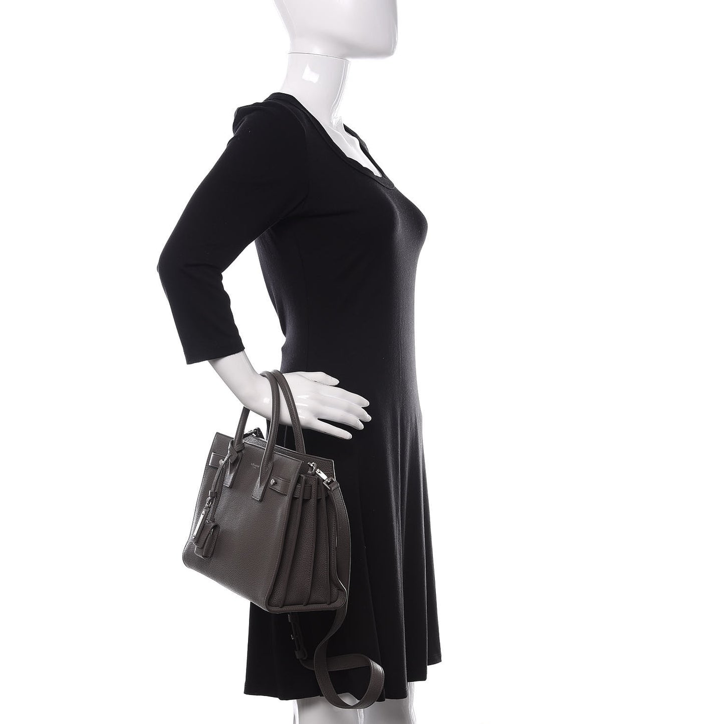 Grained Calfskin Baby Sac De Jour Souple Earth