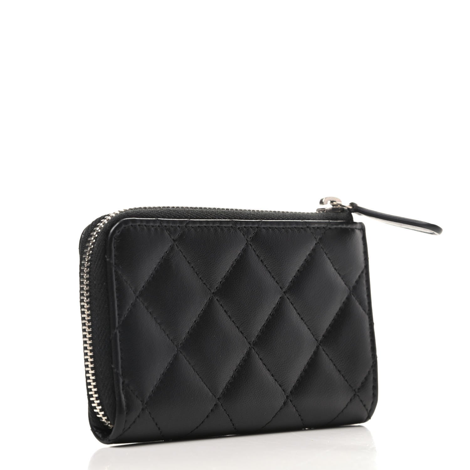 Chanel Lambskin Quilted Key Holder Case Black 3 of 9