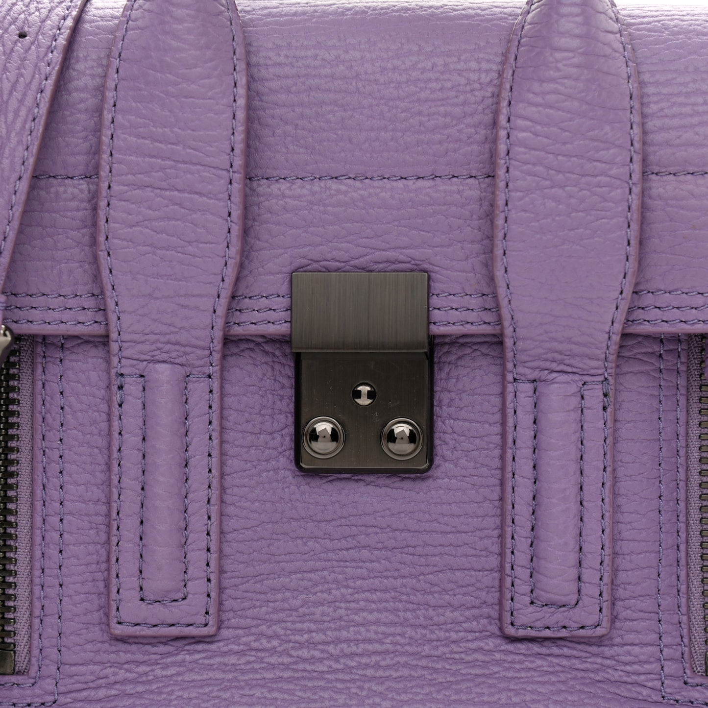 Textured Calfskin Mini Pashli Satchel Violet