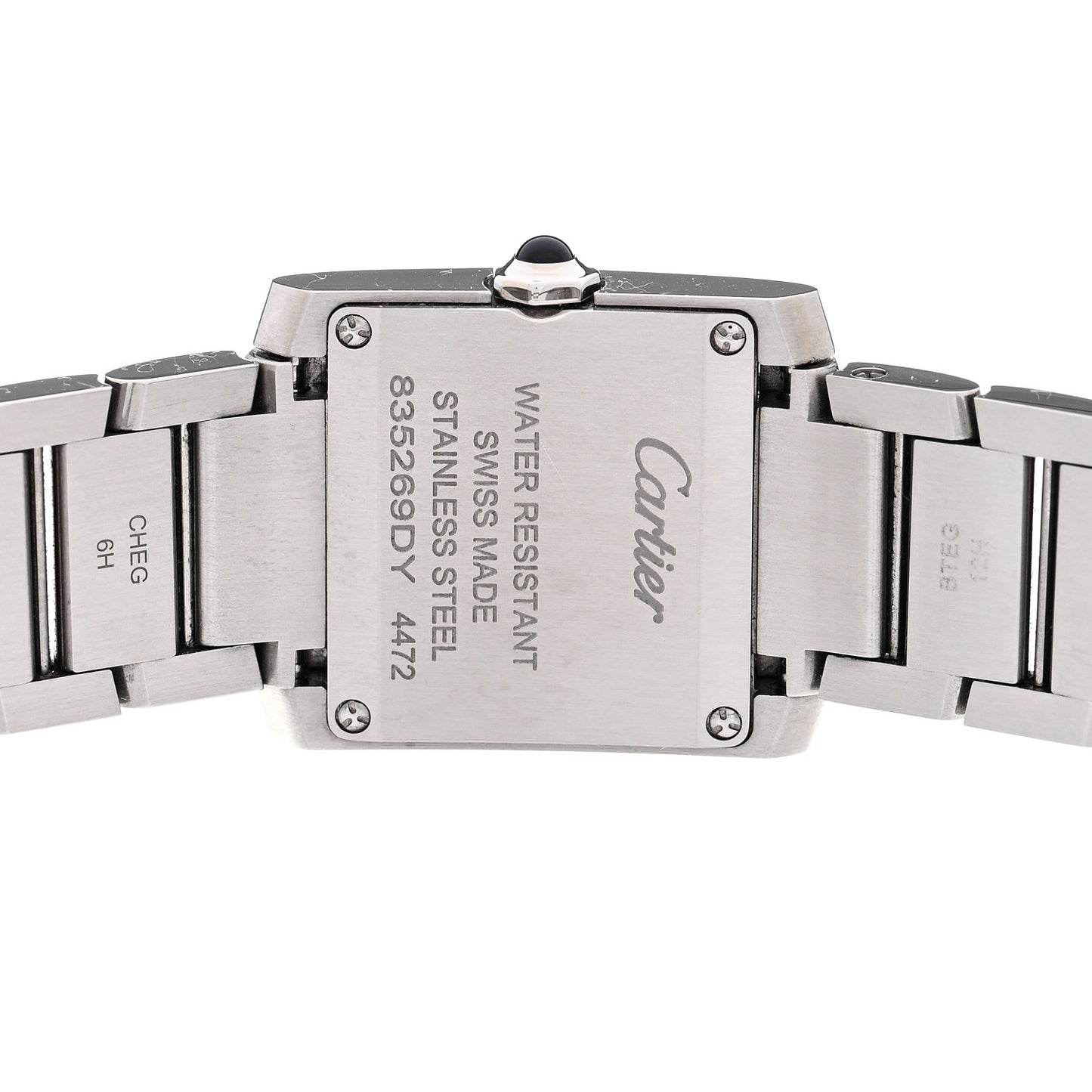 Stainless Steel 21mm Tank Francaise Quartz Watch Silver