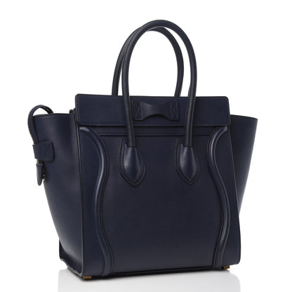 Celine Smooth Calfskin Micro Luggage Navy Blue 3 of 13