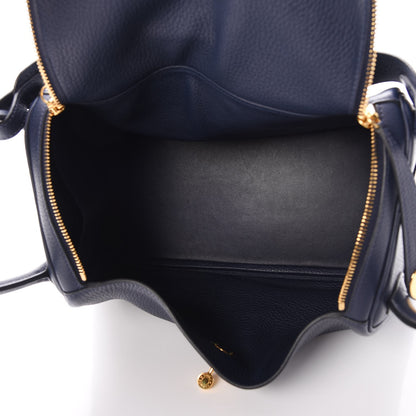 Hermes Taurillon Clemence Lindy 30 Bleu Nuit 5 of 8