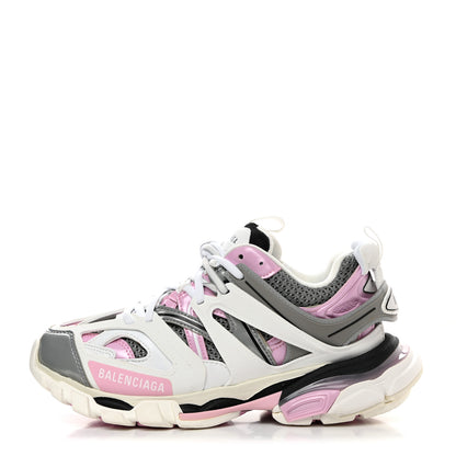 Balenciaga Mesh Rubber Tri-Color Womens Track Sneakers 37 White Pink Grey 1 of 10