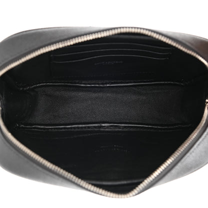 Saint Laurent Grain De Poudre Matelasse Monogram Mini Lou Camera Bag Asphalt 5 of 8
