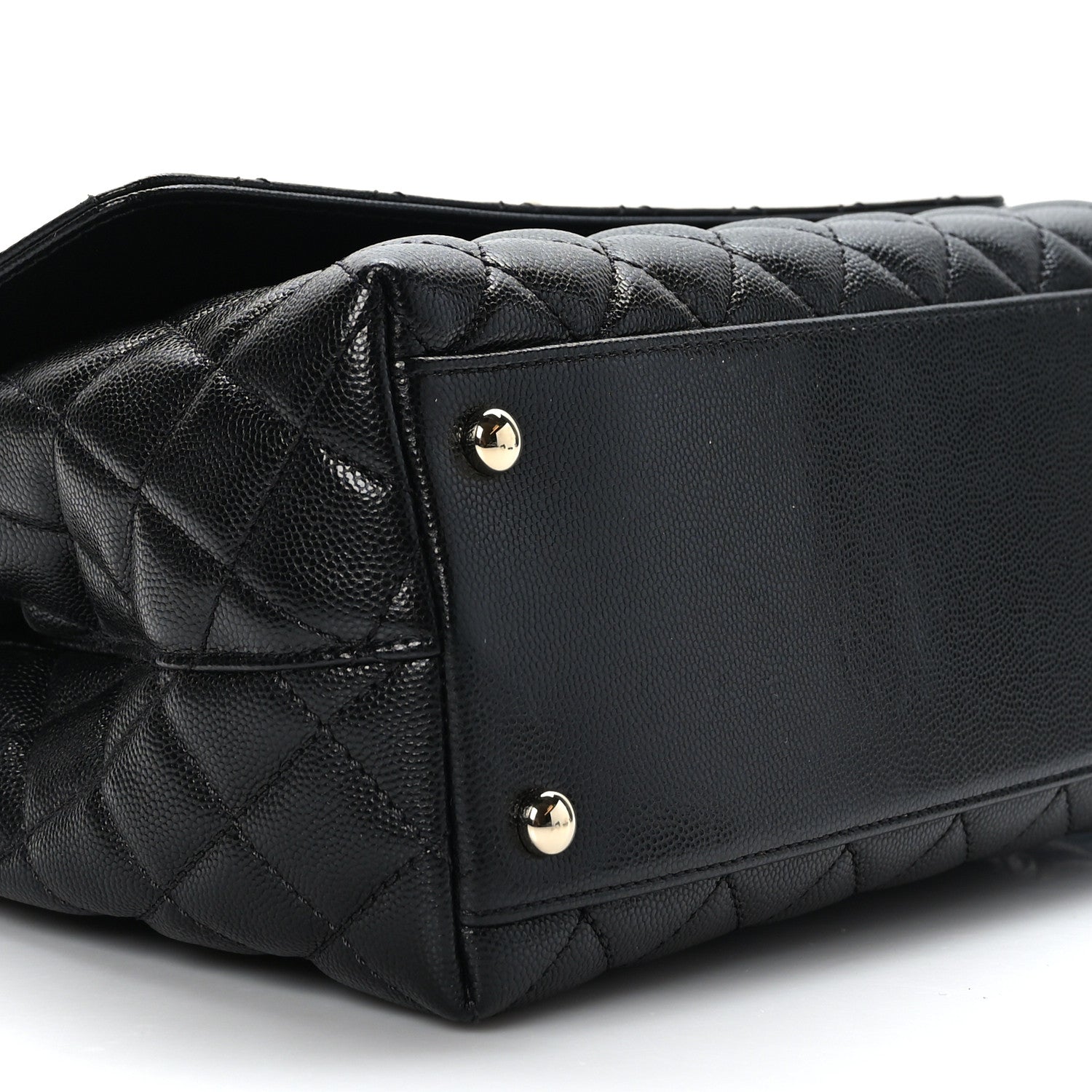 Chanel Caviar Quilted Small Coco Handle Flap Black 8 of 9