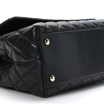 Chanel Caviar Quilted Small Coco Handle Flap Black 8 of 9