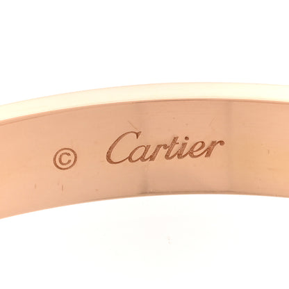 Cartier 18K Pink Gold 4 Diamond LOVE Bracelet 19 8 of 9