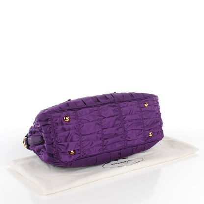 Prada Tessuto Nylon Gaufre Shopping Satchel Ciclamino 4 of 9