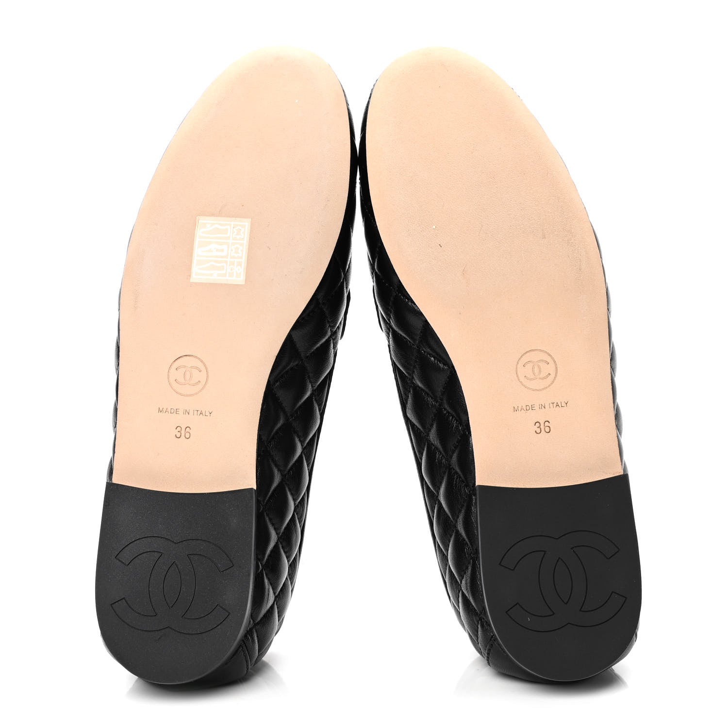 Chanel Lambskin Quilted Womens Chain CC Loafers 36 Black 4 of 4