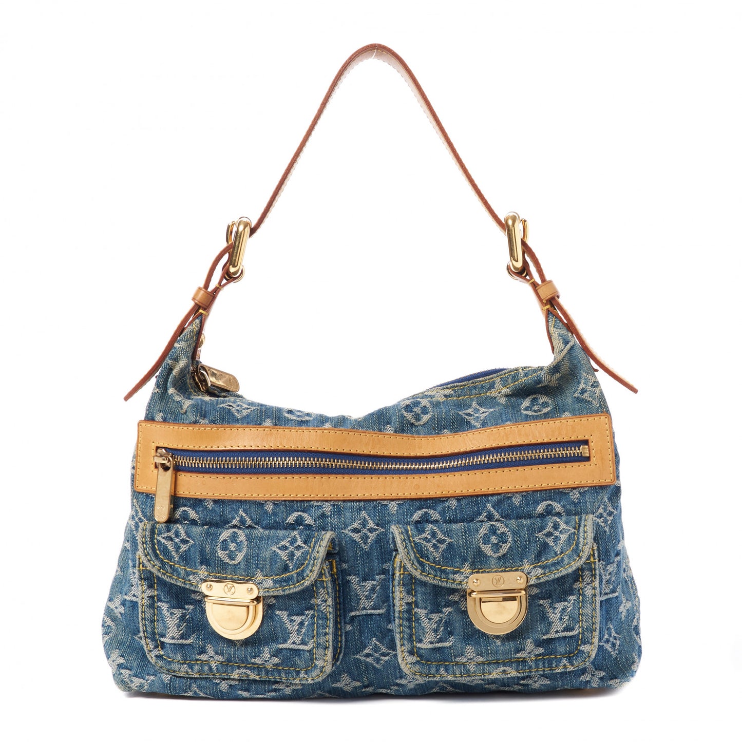 Monogram Denim Baggy PM Blue