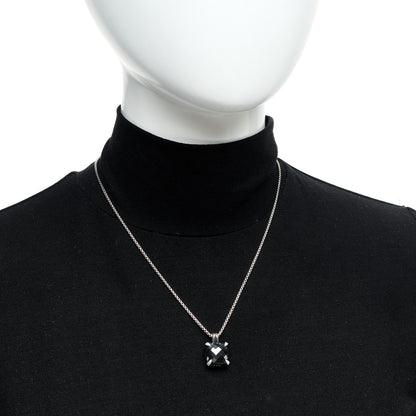 David Yurman Sterling Silver Diamond Hematite 11mm Chatelaine Pendant Necklace 2 of 4