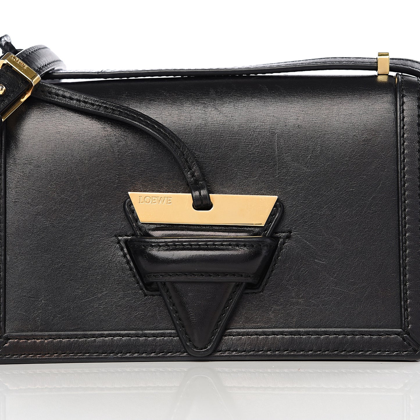 Calfskin Small Barcelona Shoulder Bag Black